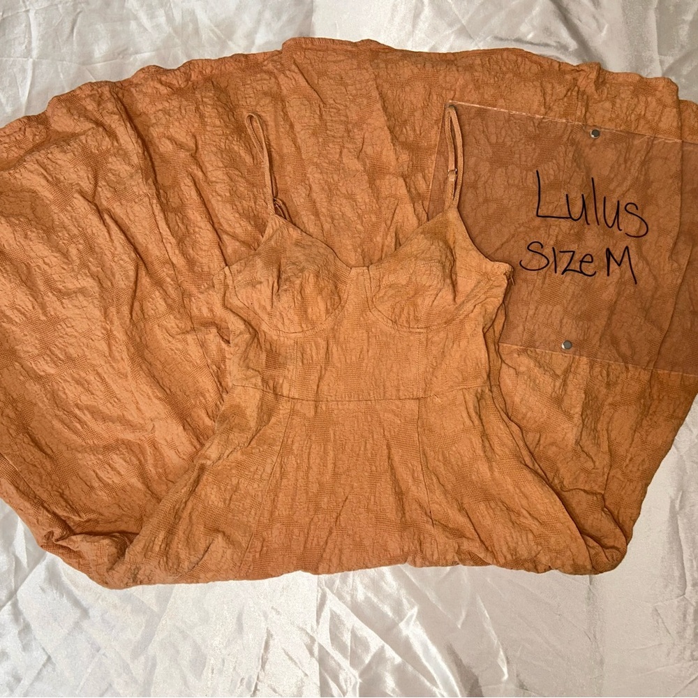 Lulu's Rust Midi Dress